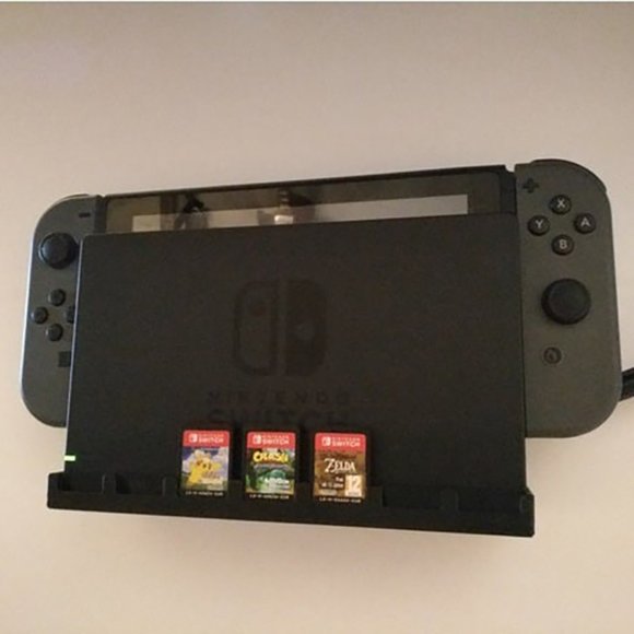 Nintendo Switch Dock Wall Mount and Cartridge Game Holder - Holds 7 Carts - Picture 10 of 16